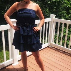 Strapless Dress w Belt Size M